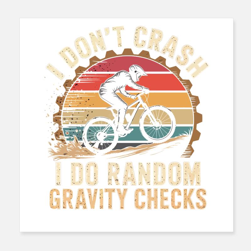 Ich crash nicht Gravity Checks Poster 20x20 cm