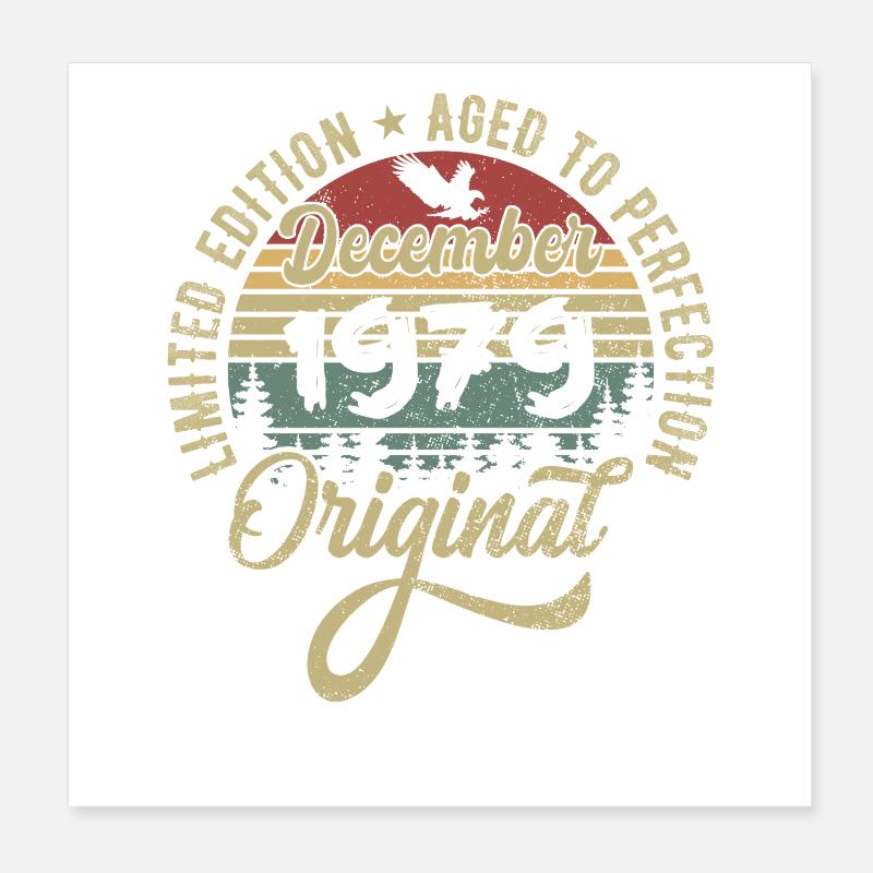 December 1979 - Legend since December 1979 Poster 8" x 8" (20x20 cm)