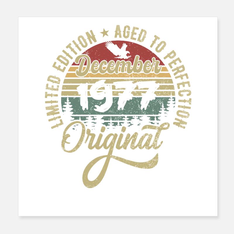 December 1977 - Legend since December 1977 Poster 8" x 8" (20x20 cm)