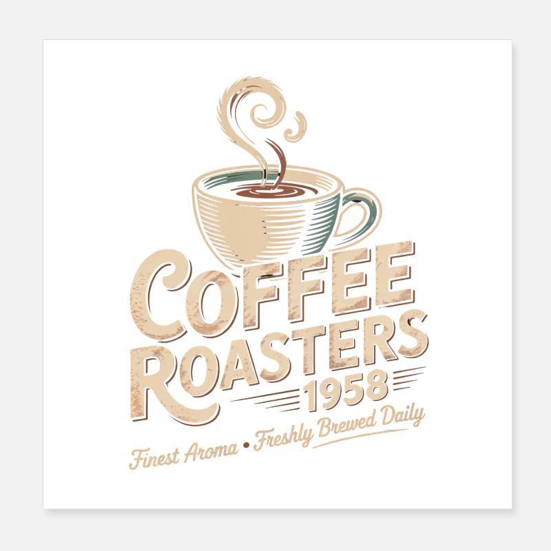 Vintage Kaffee Werbung Poster 20x20 cm