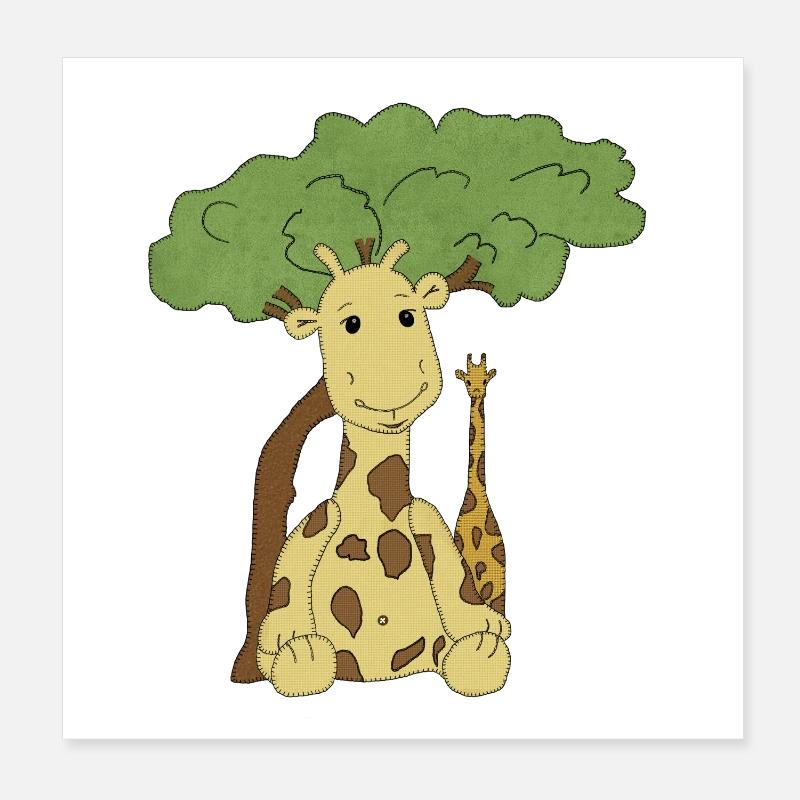 Afrika_Giraffe Poster 20x20 cm