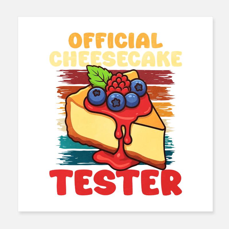Cake Cheesecake Gift Poster 8" x 8" (20x20 cm)