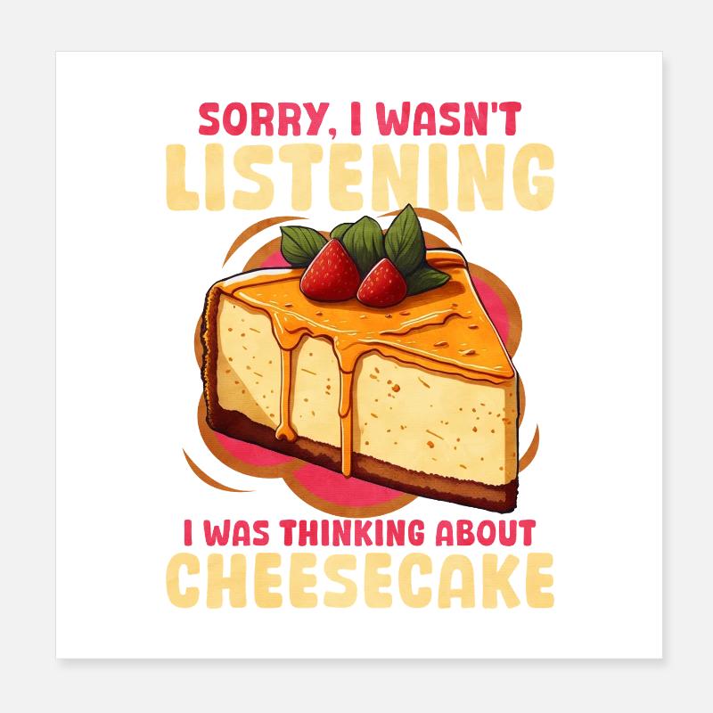 Cake Cheesecake Poster 8" x 8" (20x20 cm)