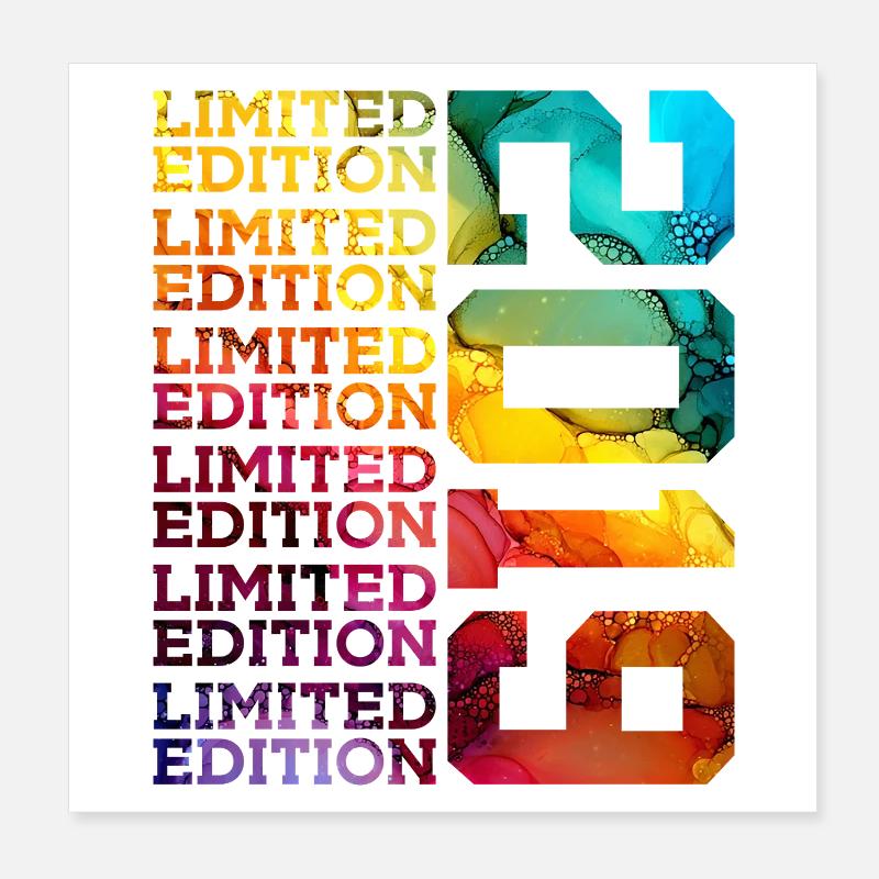 ÉDITION LIMITÉE 2019 7 ANS 7E ANNIVERSAIRE Poster 20 x 20 cm