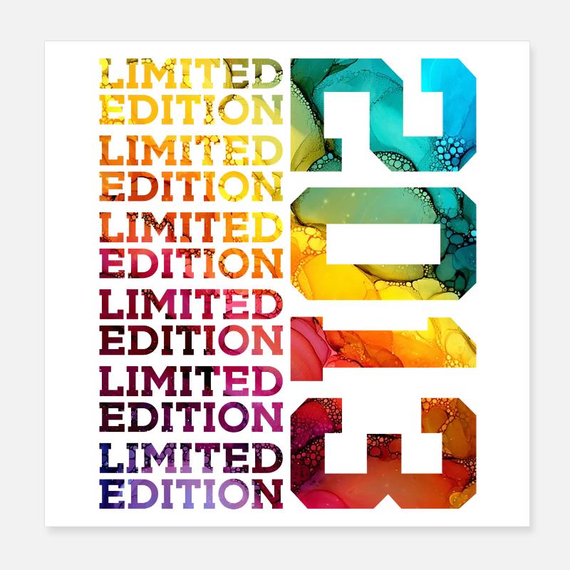 ÉDITION LIMITÉE 2013 13 ANS 13E ANNIVERSAIRE Poster 20 x 20 cm