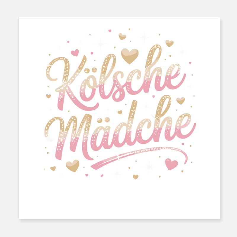 Cologne Filles Carnaval Cologne Filles Poster 20 x 20 cm