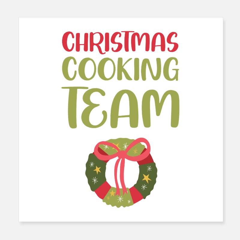 Weihnachts Kochen Backen Team Poster 20x20 cm