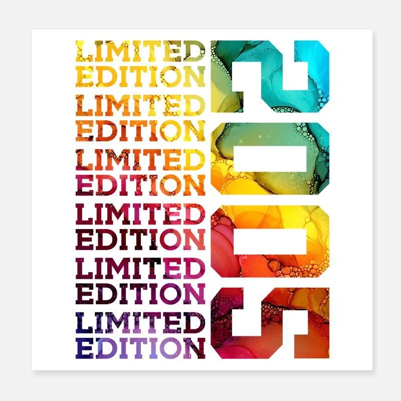 ÉDITION LIMITÉE 2005 21 ANS 21E ANNIVERSAIRE Poster 20 x 20 cm