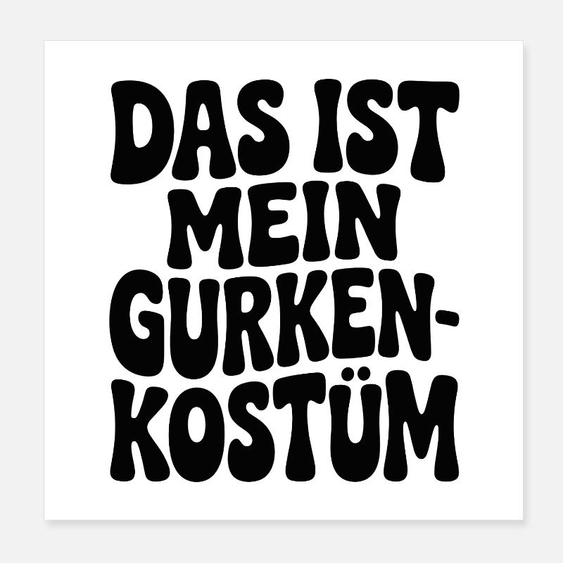 Concombre C’est mon concombre Costume Carnaval Carnaval Poster 20 x 20 cm