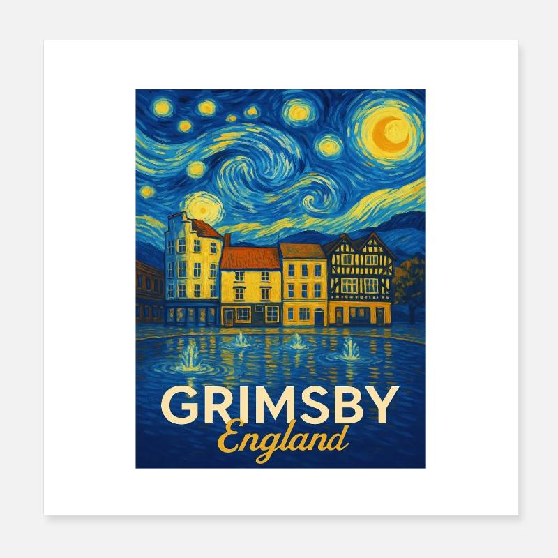 Grimsby England Poster 20x20 cm