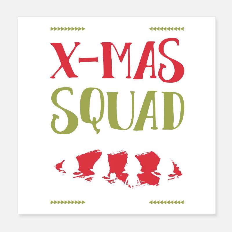 Escouade de Noël Poster 20 x 20 cm