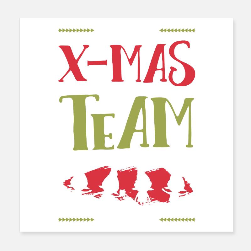 X-Mas Team Poster 8" x 8" (20x20 cm)