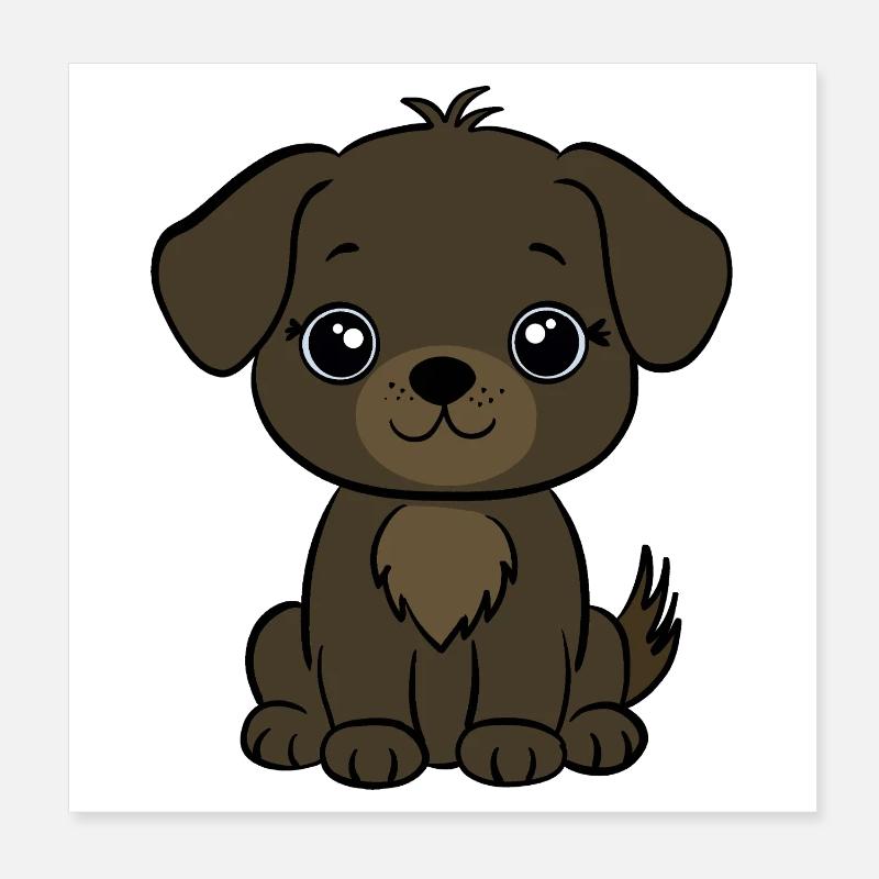 Chien Poster 20 x 20 cm