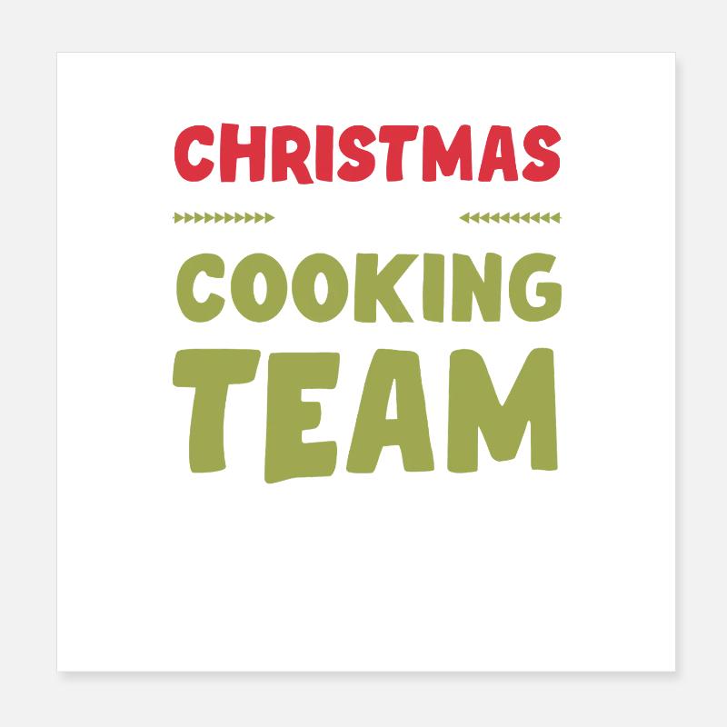Weihnachts Kochen Backen Team Poster 20x20 cm