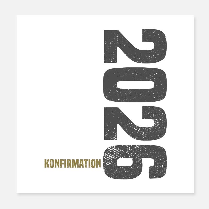 Félicitations Confirmation 2026 Poster 20 x 20 cm
