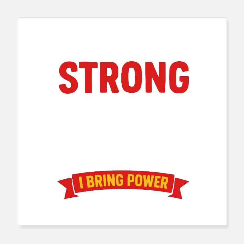 Ne craignez pas la forte levée de puissance Poster 20 x 20 cm