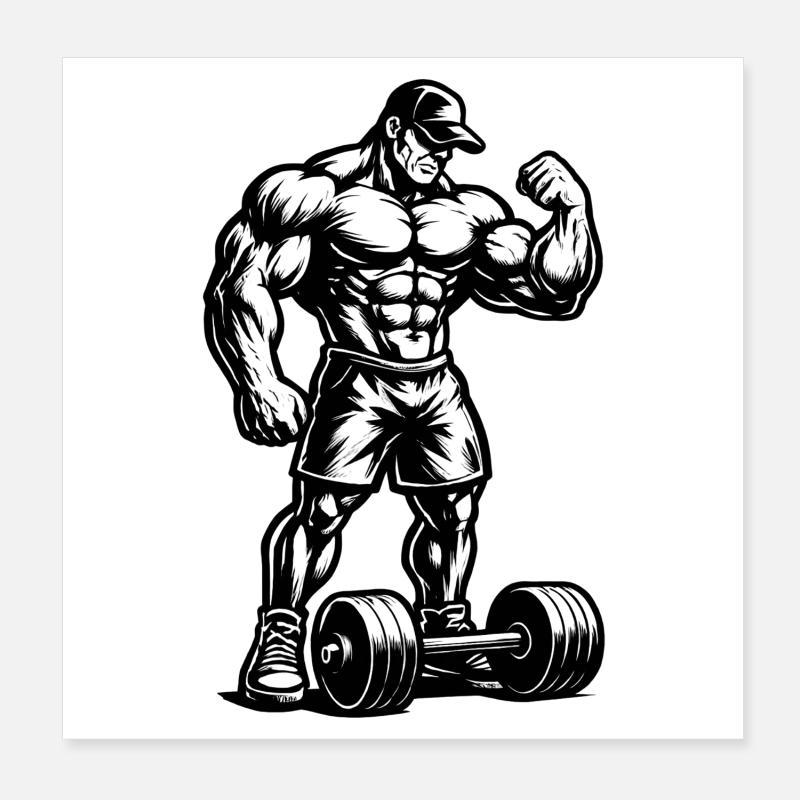 Mitternachts-Ironlift-Silhouette Poster 20x20 cm