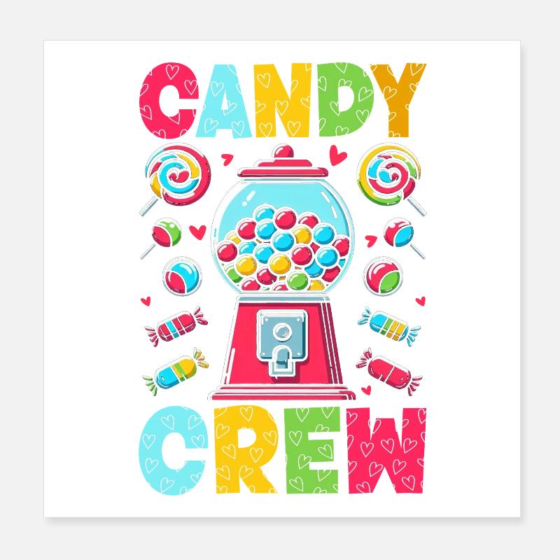 Candy Crew Décoration Candy Lover Sweet Tooth Poster 20 x 20 cm