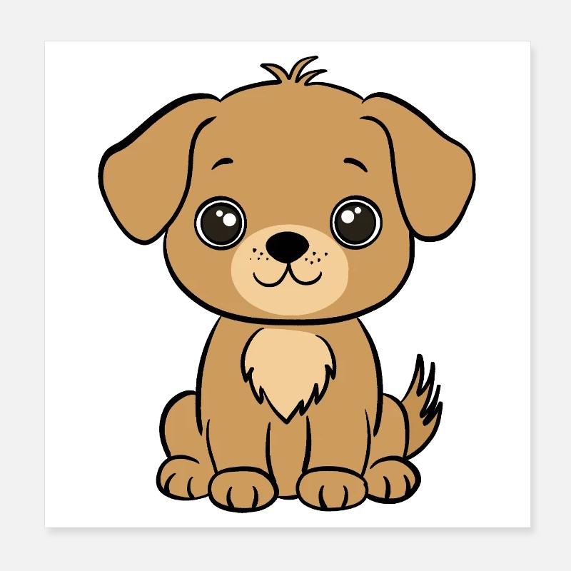 Dog Poster 8" x 8" (20x20 cm)