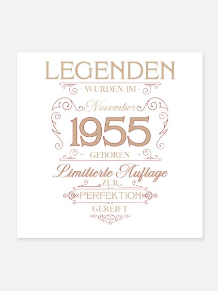 70. Geburtstag Legende November Jahrgang 1955 - Poster 20x20 cm - Weiß - Vorne