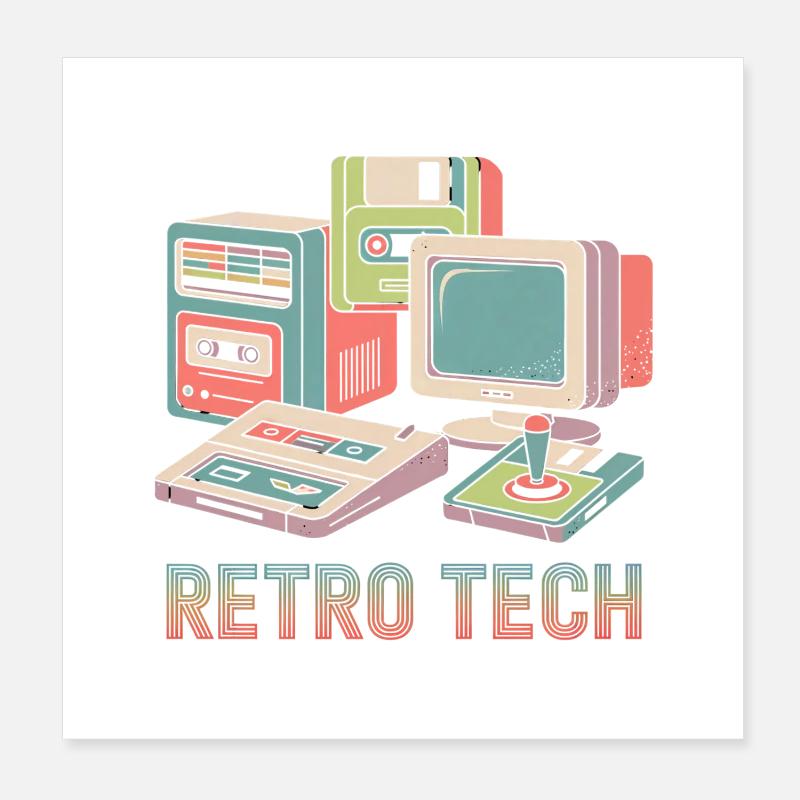 Technique rétro Poster 20 x 20 cm