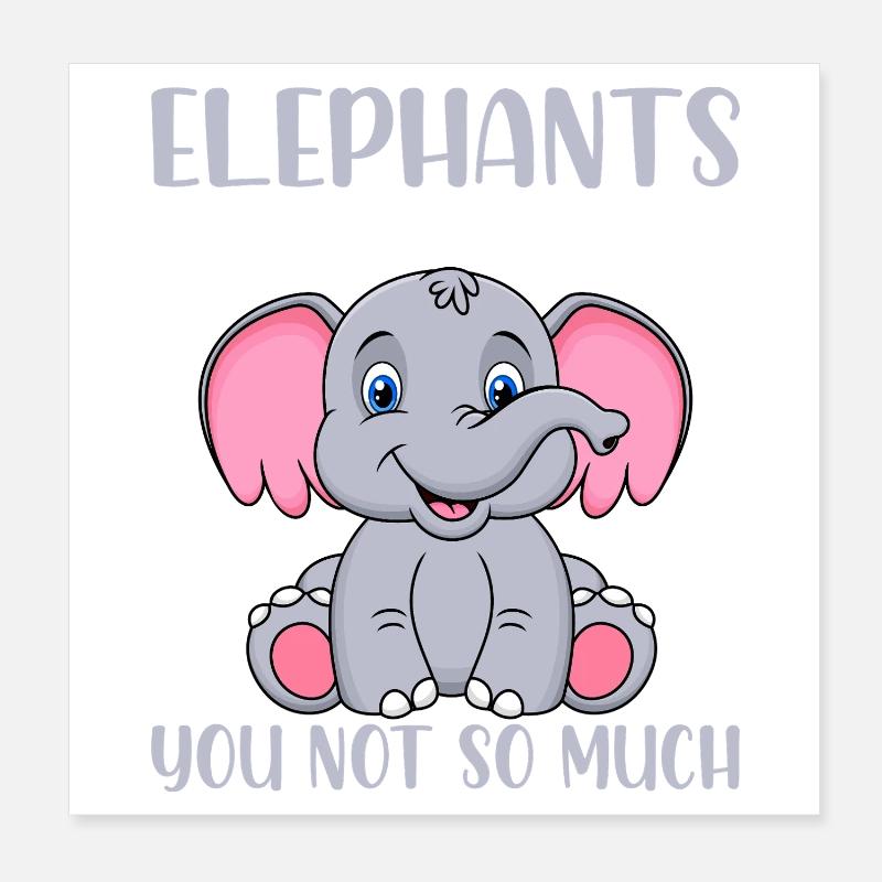 Elephants Poster 8" x 8" (20x20 cm)