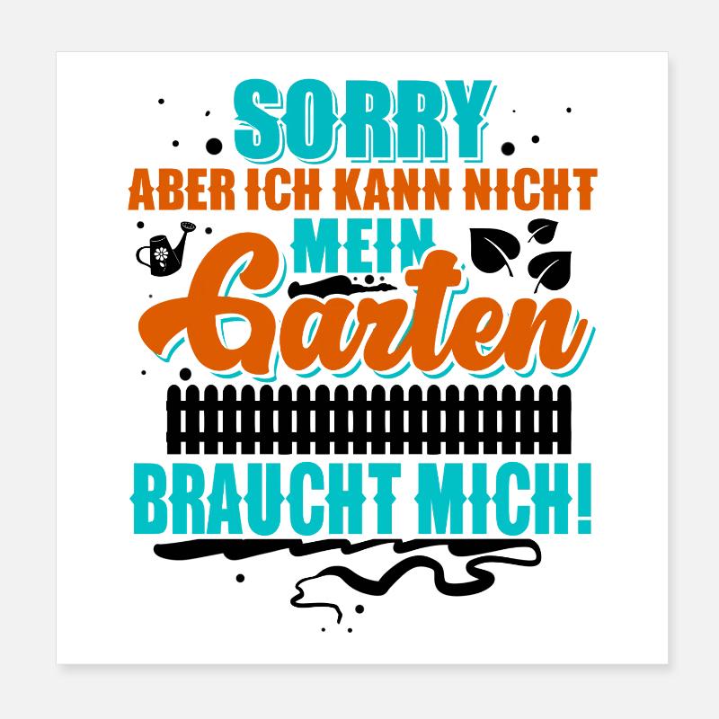 Garten Schrebergarten Poster 20x20 cm