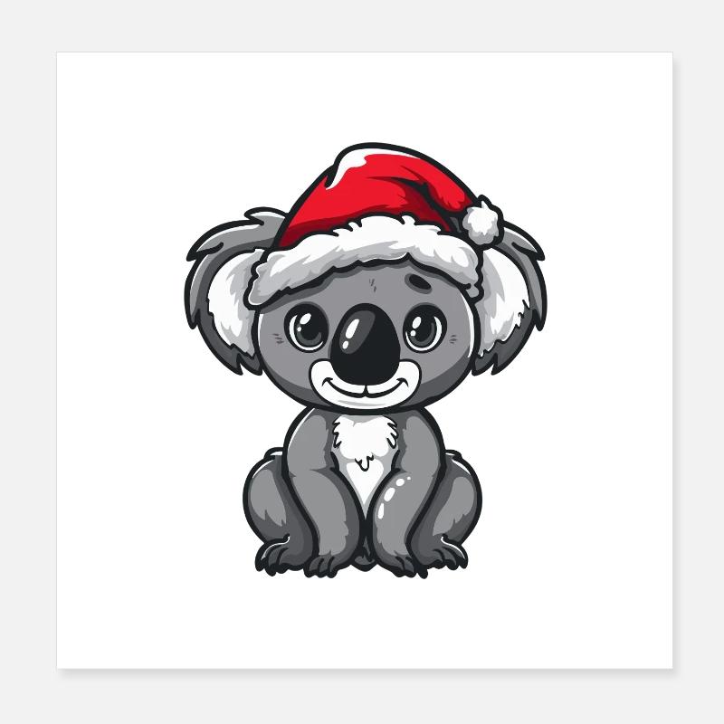 Noël Koala Poster 20 x 20 cm