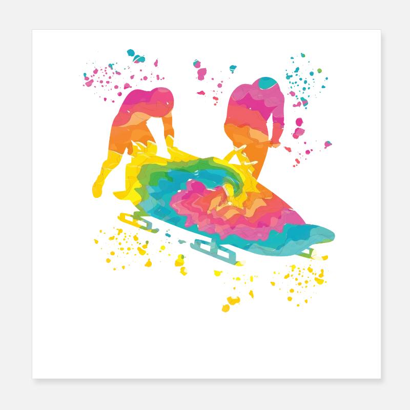 Bob Team Anschieber Bob Poster 20x20 cm