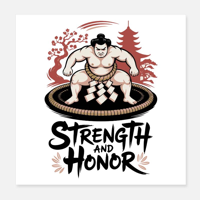 Sumo-Ring-Wächter Poster 20x20 cm