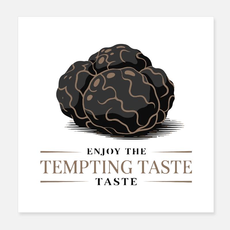 Tempting Truffle Illustration Poster 8" x 8" (20x20 cm)