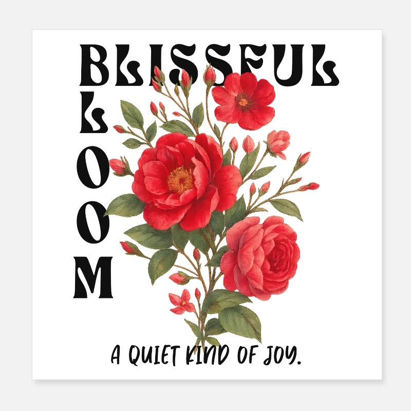 Blissful Bloom – Paix et beauté combinées 🌸 Poster 20 x 20 cm