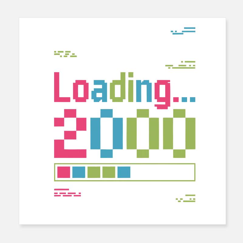 Loading 2000 pixel loading screen Poster 8" x 8" (20x20 cm)