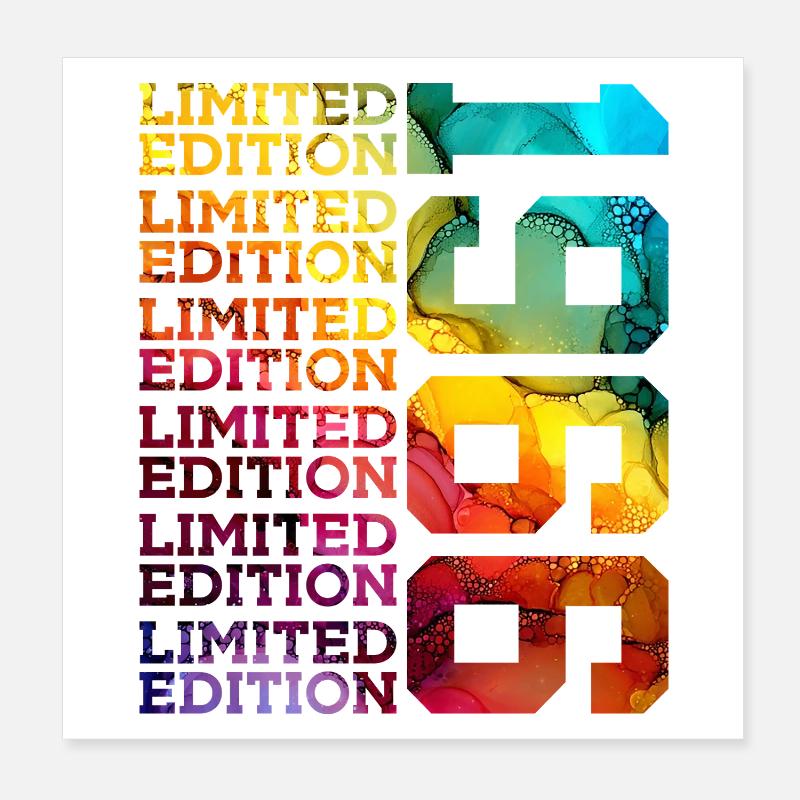 ÉDITION LIMITÉE 1966 60 ANS 60E ANNIVERSAIRE Poster 20 x 20 cm