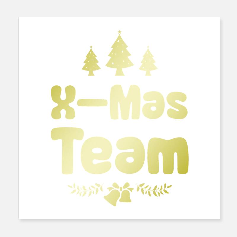 X-Mas Team Poster 8" x 8" (20x20 cm)