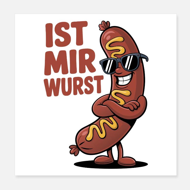 Ist mir Wurst – cooler Spruch mit Witz Poster 20x20 cm