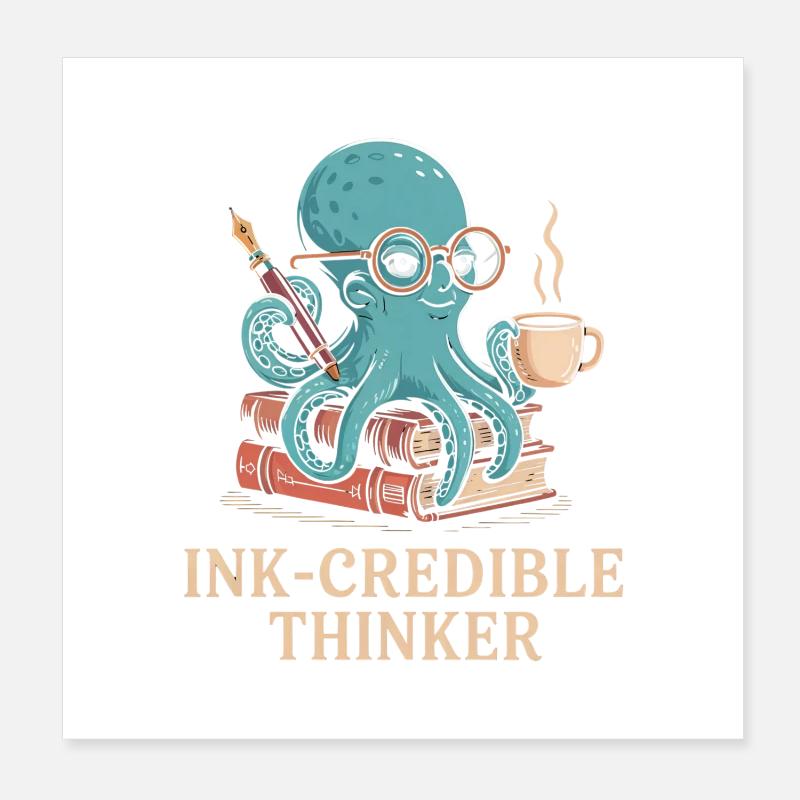 Octopus Humour Poster 20 x 20 cm