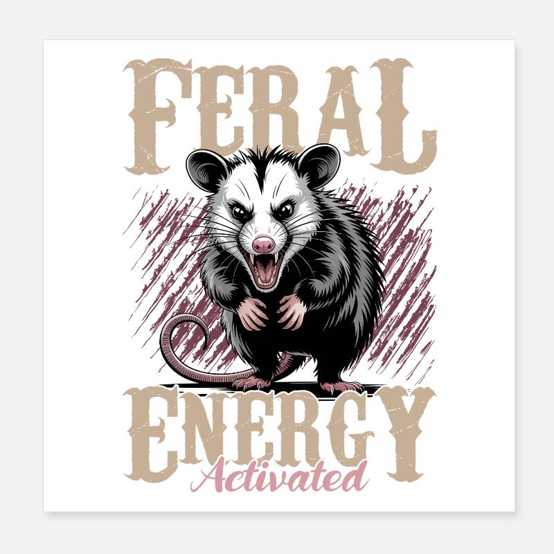 Drôle d’opossum Poster 20 x 20 cm