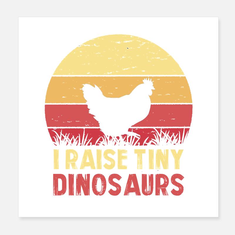 Ich züchte winzige Dinosaurier Poster 20x20 cm