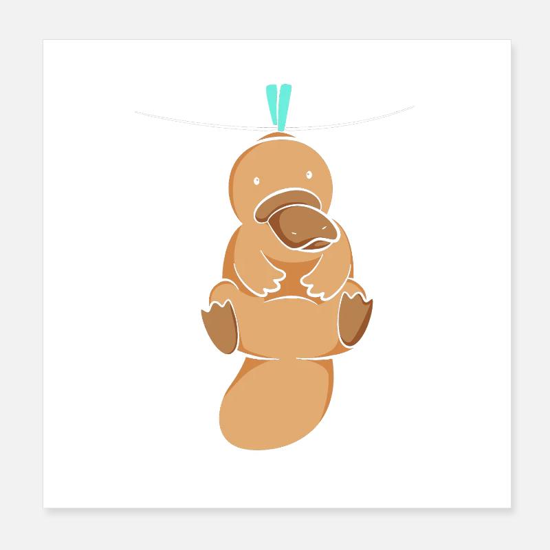 Ornithorynque Ornithorynque Ornithorynque Poster 20 x 20 cm