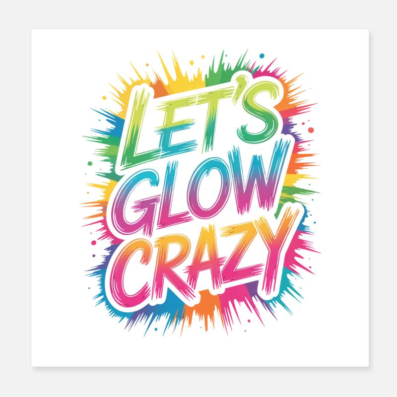 Lunettes de soleil rétro Let’s Glow Crazy Poster 20 x 20 cm