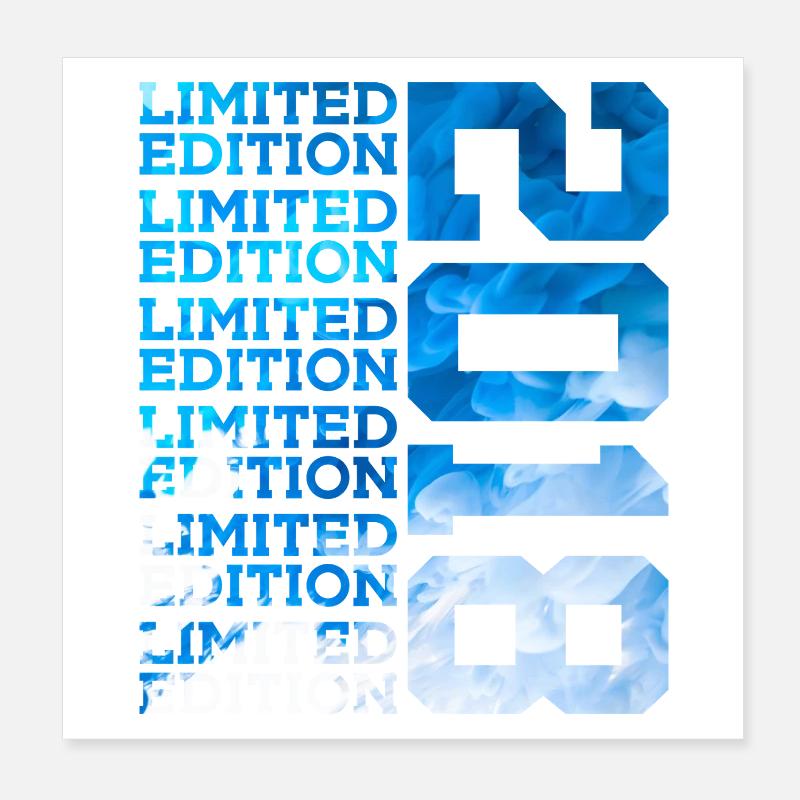ÉDITION LIMITÉE 2018 8 ANS 8E ANNIVERSAIRE Poster 20 x 20 cm