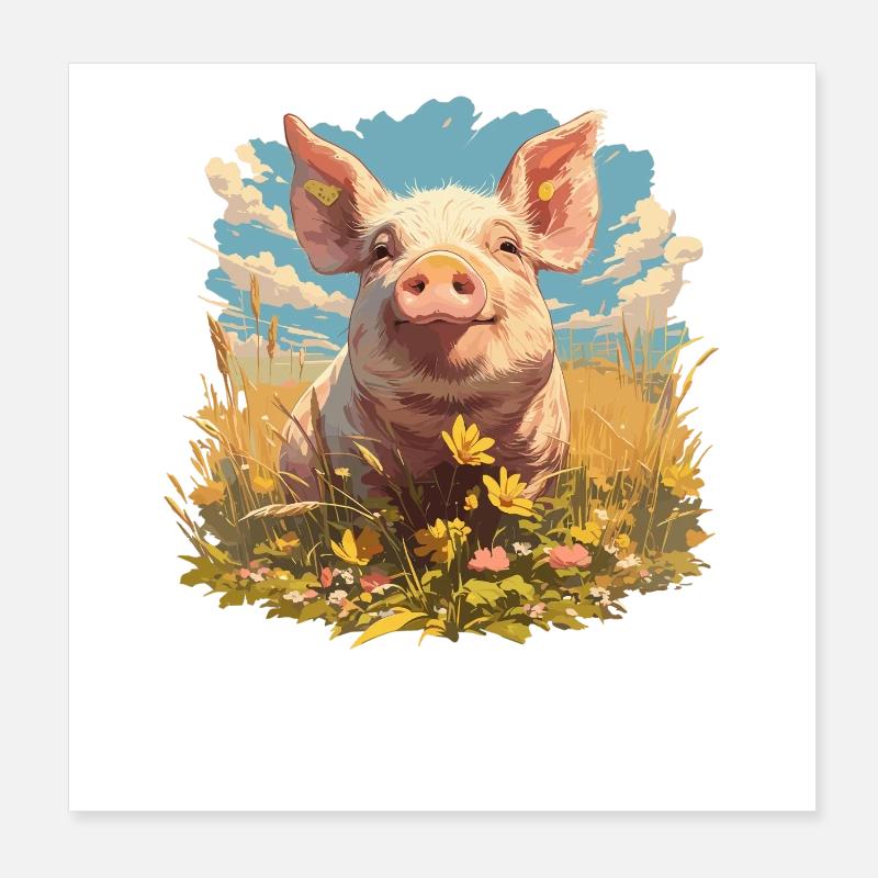 Cochon Cochon Poster 20 x 20 cm