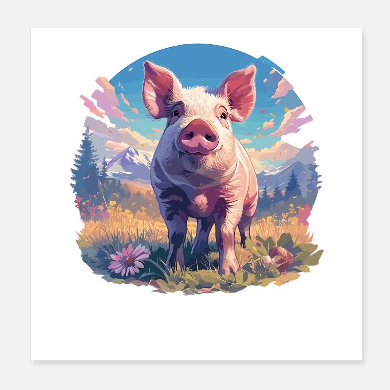 Cochon Cochon Poster 20 x 20 cm