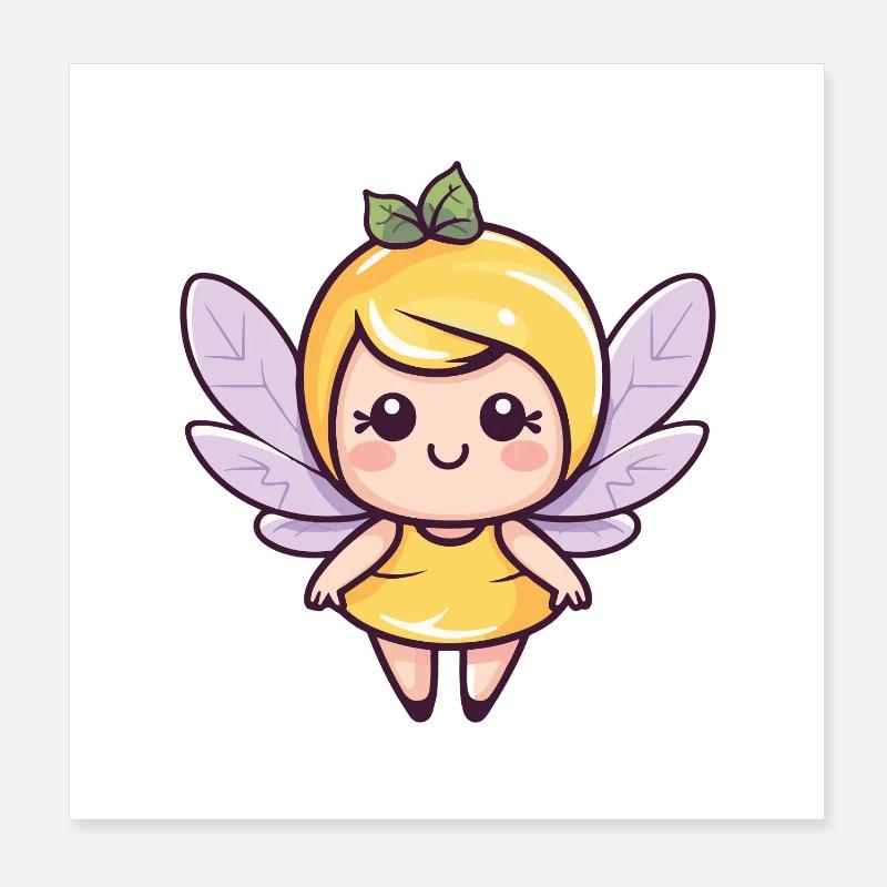 Fee Niedlich Märchen Poster 20x20 cm