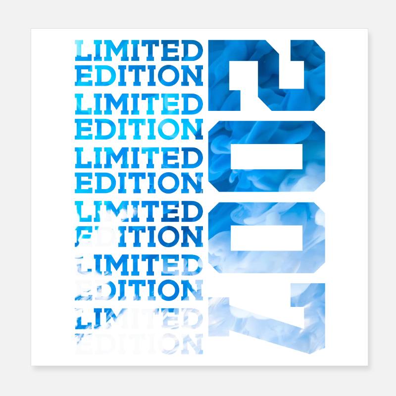 ÉDITION LIMITÉE 2007 19 ANS 19E ANNIVERSAIRE Poster 20 x 20 cm