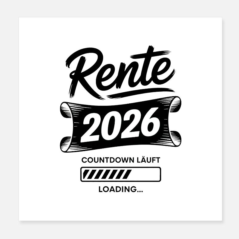 Rente2026 Countdown Load Poster 8" x 8" (20x20 cm)