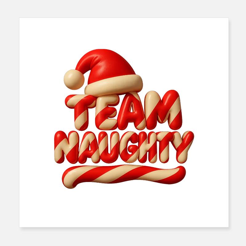 Équipe Collection de Noël Espiègle Poster 20 x 20 cm
