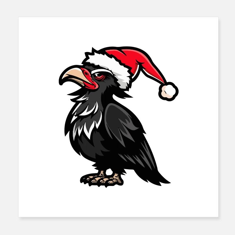 Harpie oiseau Noël Poster 20 x 20 cm