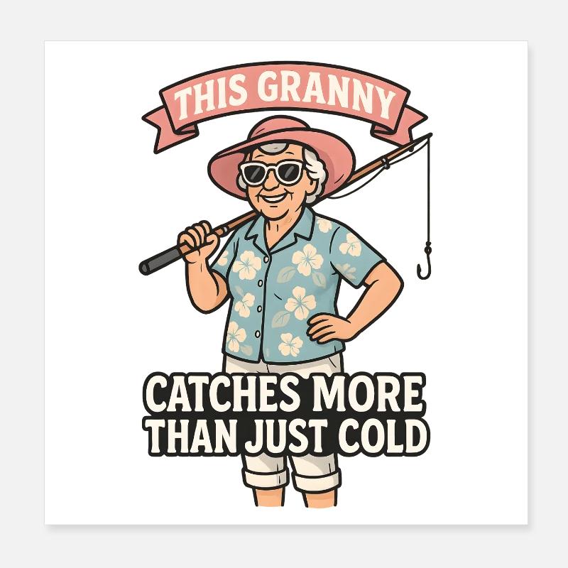 Cette mamie attrape plus qu’un simple rhume Poster 20 x 20 cm